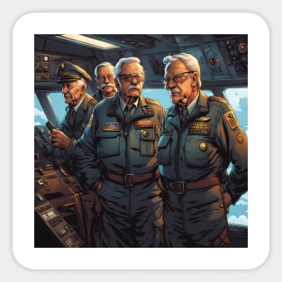 Pensioners as commercial aircrew Sticker